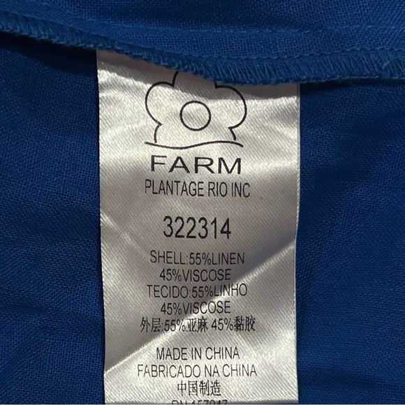 FINAL PRICE NEW NWT FARM Rio Flowerful Rio Embroidery Linen Kaftan Midi Dress - Picture 8 of 13